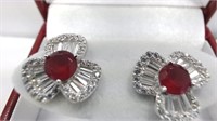 3.60 ruby estate earrings