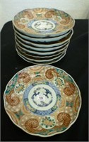 Group of Japanese imari porcelain plates