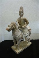 Chinese pottery equestrian figure