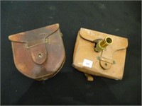 Two surveryor's compasses in leather cases
