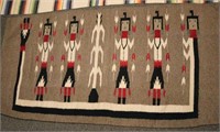 Navajo Yei Rug w/ Corn & Vintage Serape