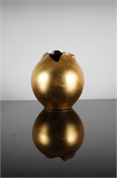 Arteriors Smaller Gold Leaf Ceramic Vase
