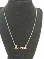 STERLING SILVER LOVED NECKLACE