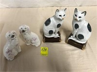 Pair of Cat and Dog Figurines