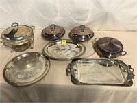Lot of Silverplate serving pieces