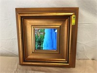 Small Wood framed mirror
