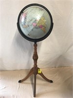 World Globe on Duncan Phyfe style pedestal