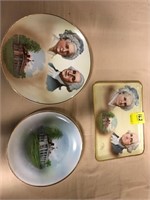 (3) George Washington Plates