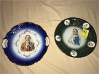(2) French Plates - (1) Napolean