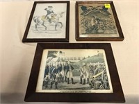 (3) George Washington Prints - Currier and Ives