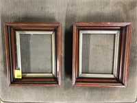 Pair of deep walnut frames