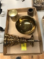 Lot of Brass items & Baldwin Candlestick