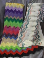 2 Hand Crocheted Afghans