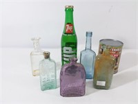 Collection de bouteilles vintages en verre