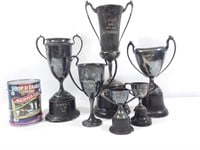 6 trophées années 30s en métal certains signés