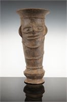 Tall Hand Made African Terracotta Vase