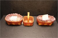 1993-1994 Longaberger Sweetheart Baskets x 3