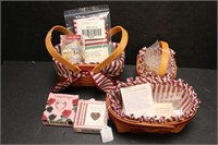 1994-1998 Longaberger Sweetheart Baskets x 3