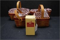 1994-2001 Longaberger Sweetheart Baskets x 5