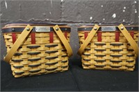 2003 Longaberger Bee Basket Sets x 2