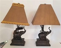 ELEPHANT DECORATOR LAMPS WITH SHADES