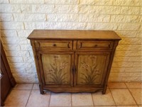 ENTRY CABINET WITH HAND PAINTED DOORS