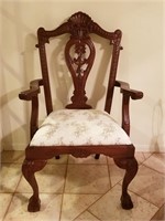ORNATE CHIPPENDALE STYLE ARM CHAIR