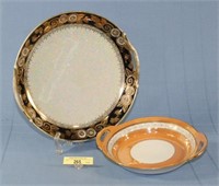 Two Noritake Lusterware Plates