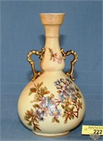 Rudolstadt Germany Porcelain Handled Vase
