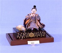 Oriental Figurine In Display Case