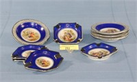 Nine Small Schuman Porcelain Pieces Four Small