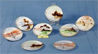 Eight Miniature Hand Painted Plates
