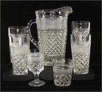 Wexford Water Pitcher, Five Tumblers (Water), Two