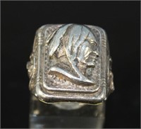 Sterling Native American Indian Ring 12.7 Grams