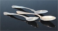 Three Silver Spoons 1-800, 1-Coin Silver, 1-