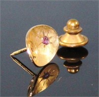 14K Gold Lapel Pin Initial M 1.5 Grams