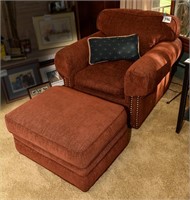 OVER SIZED CHAIR & OTTOMAN