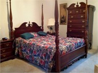 Athen Furniture Bedroom Suite, Queen Rice Bed,