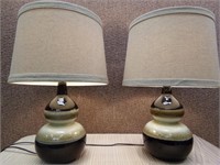 2 PC ART DECO LAMPS