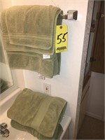Olive Green bathroom towel set