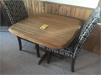 Wood dining table w/2 chairs