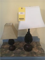 2-Pine Cone shaped table lamps