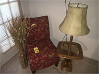 Easy Chair, lamp stand & décor