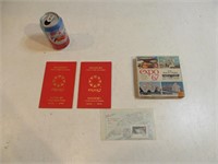 Deux passeports, film 8mm et feuillet souvenir