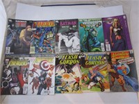 Dix comics dont Avengers, Batman etc..