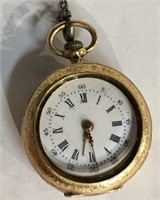 Pocket Watch In 14k Gold Outer Case