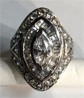 Sterling Silver And Cubic Zirconia Ring