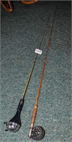 OLD BAMBOO FLY ROD / REEL & WHIRL-O-WAY REEL
