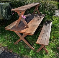 PICNIC TABLE W/ 2 BENCHES