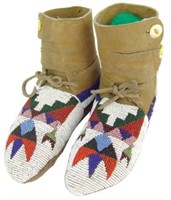 Plateau Beaded Girl's Moccasins